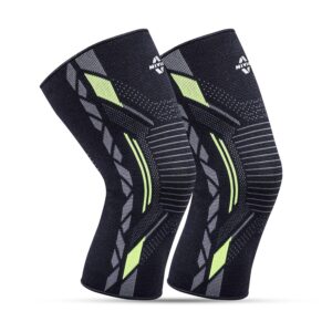 Nivia Knitted Knee Support, for Men, for Gym, Knee Sleeves, Knee Braces Pair for Sports